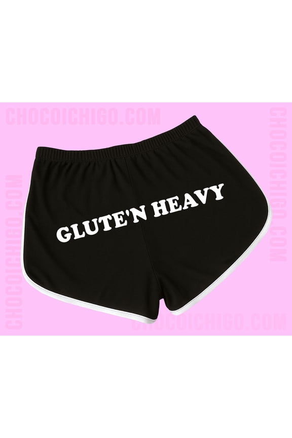 GLUTEN HEAVY Dolphin Shorts Glutes Gym Shorts Meme Gift For Her Girlfriend Funny Gluten Li