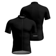 GLVSZ Men's Basic Cycling Jerseys Short Sleeve Full Zip Up Mountain Bike Shirts Breathable Quick Dry UPF 50+ Bicycle Shirt