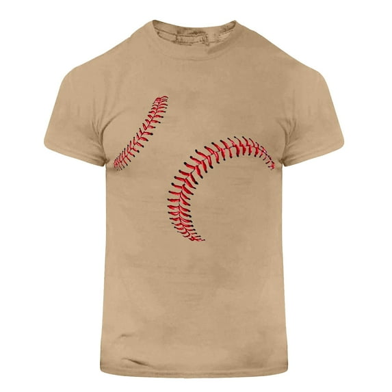 GLVSZ Men's Big and Tall Baseball T-Shirts Short Sleeve Crew Neck Cotton Tshirts Casual Summer Graphic T Shirts Classic Basic Tees