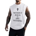 thumbnail image 1 of GLVSZ Men's Fashion Letter Graphic Tank Tops 2024 Summer Sleeveless Round Neck Tee Shirt Casual Loose Gym Workout T-Shirts, 1 of 4