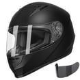 thumbnail image 1 of GLX GX11 Compact Motorcycle Helmet - Matte Black, Large - Full Face w/ Tinted Visor, DOT Approved, 1 of 8