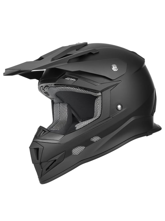 GX23 Dirt Bike/Motocross Helmet - Matte Black, Large - DOT Approved