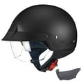 thumbnail image 1 of GLX M14 Open Face Motorcycle Helmet - Matte Black, Large - DOT Approved, 1 of 6