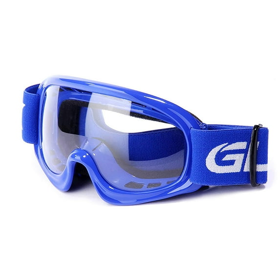GLX YH15 Anti-Fog Impact-Resistant Kids Youth ATV Off-Road Dirt Bike Motocross Goggles for Boys & Girls (Blue)