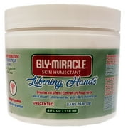 GLY MIRACLE Laboring Hands Skin Humectant 4 oz Gel Hand Cream Protective Layer Locks Intense Healing Moisture to Repair Extremely Dry Cracked Callous Hands & Cuticles; Smoothes & Softens; Unscented