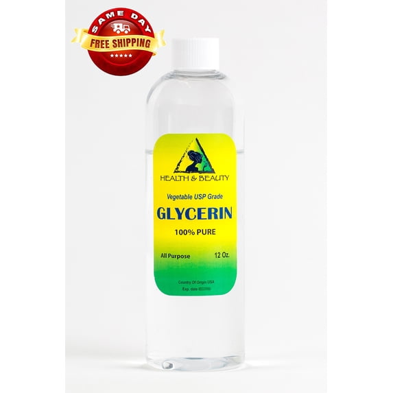 GLYCERIN VEGETABLE OIL USP GRADE 100% PURE 12 OZ