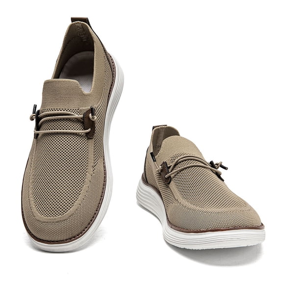 GLYGML Men's Black Mesh Slip-On Casual Shoes - Lightweight Breathable Loafers Product Title