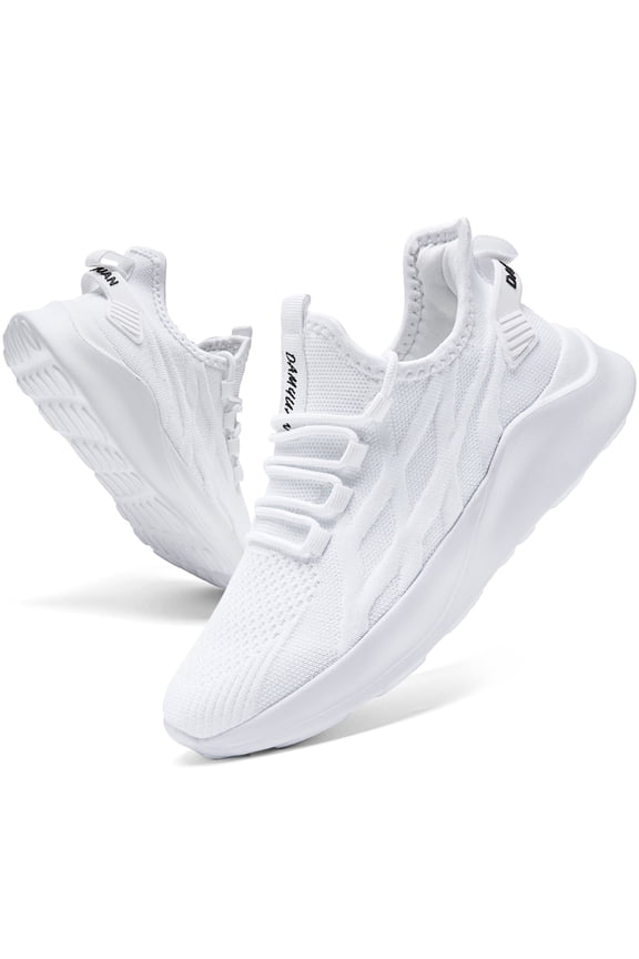 Slip-On Athletic Sneakers, Breathable Lightweight Running Shoes, Non-Slip Cushioned Casual Walking Shoes for Men & Women