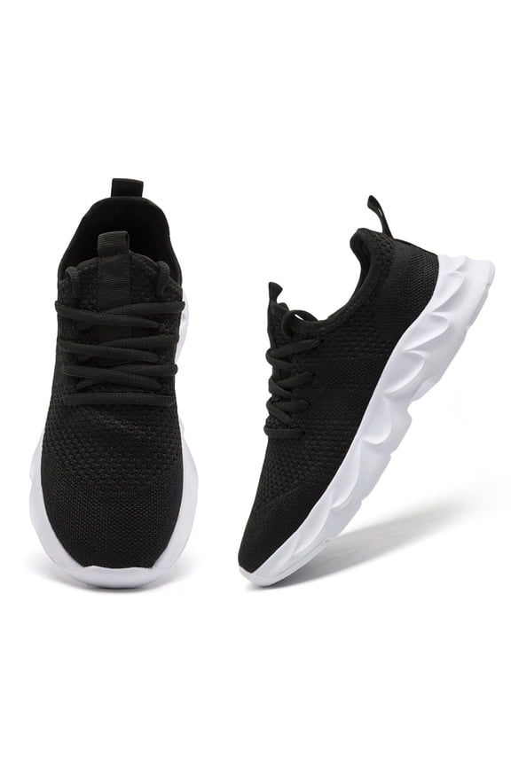 Wave-Sole Sneakers Lightweight Breathable Athletic Shoes with Non-Slip Sole for Running and Daily Wear