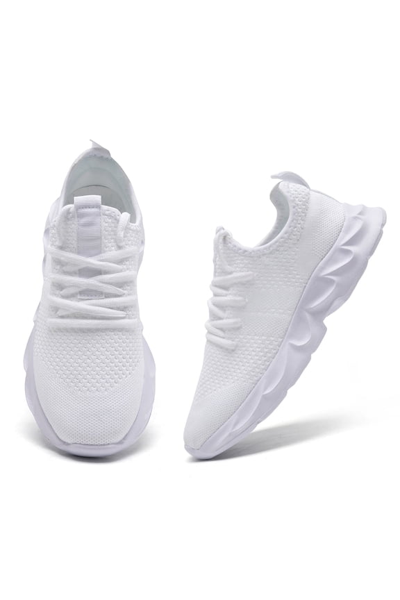 Wave-Sole Sneakers Lightweight Breathable Athletic Shoes with Non-Slip Sole for Running and Daily Wear