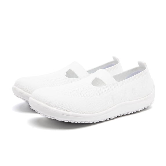 GLYGML Women's Knit Mary Jane Sneakers Lightweight Breathable Walking Shoes with Non-Slip Sole for Casual Daily Wear
