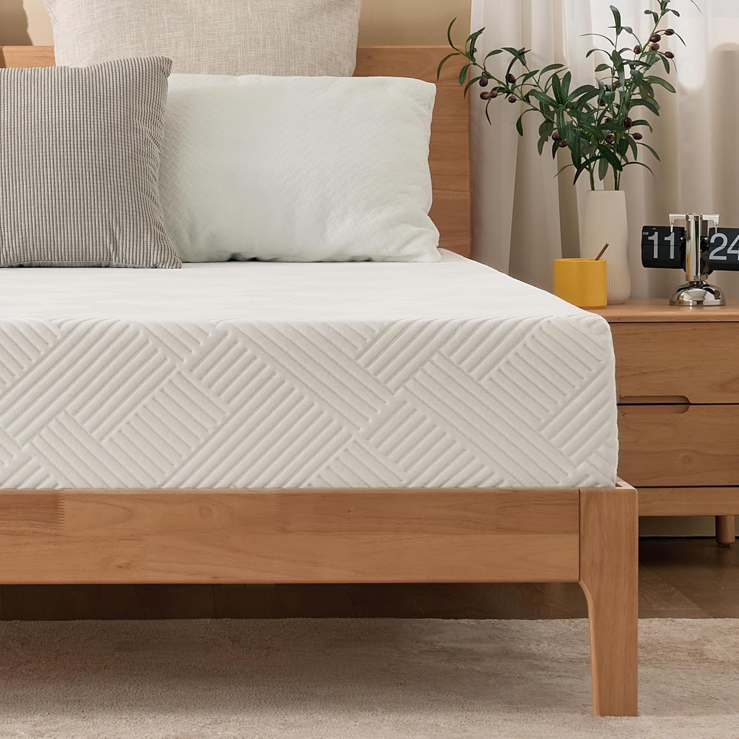 GLZ'HOME 8 Inch Full Size Mattress, Gel Cooling Memory Foam Full Size Bed Mattress in a Box, Medium Firm Feel & Pressure Relief & Fiberglass Free & CertiPUR-US Certified