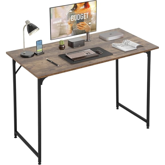 GLZ'HOME Computer Desk,39 Inch Home Office Desk Modern Writing Table with Metal Frame for Home Office and Study,Vintage