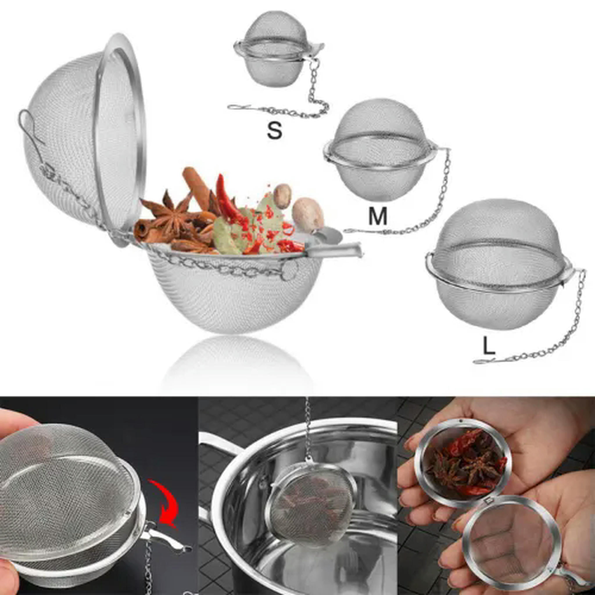 GLZMDL1 Stainless Tea Infuser Sphere Locking Spice Tea Ball Strainer ...