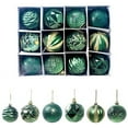 thumbnail image 1 of GLiving Multi-color Plastic Christmas Pendant Ball Ornaments, 12 Count (2.36"), 1 of 7