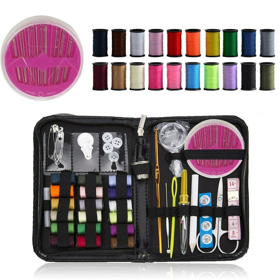 GLiving Sewing KIT - Tackle Any Emergency Clothing Repairs/This High Rated Basic Mini Mending Sew Pack for Kids & Adults, Small Beginner Sowing Travel Kits w/Supplies, Thread & Needle