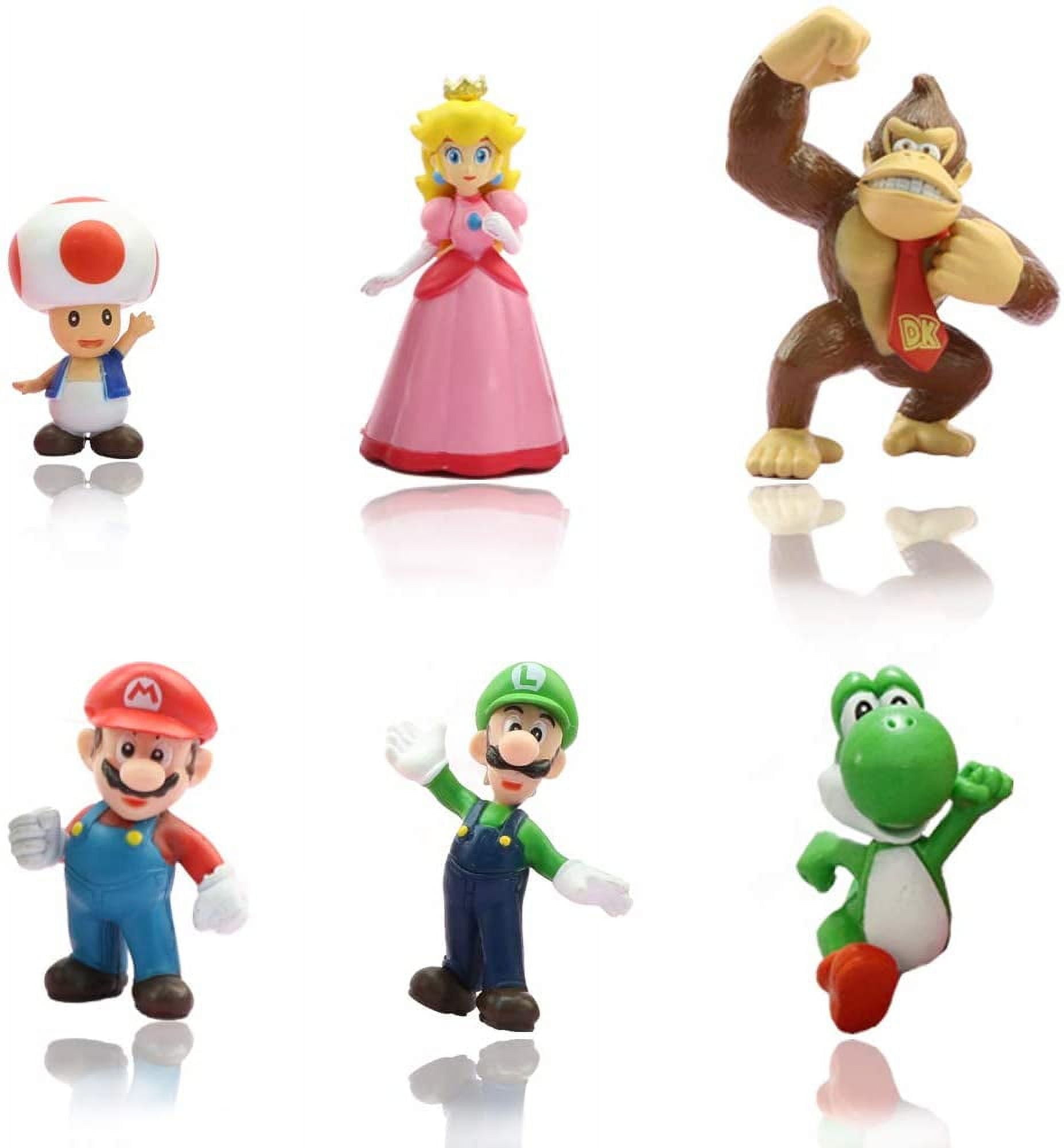 GLtrendy Super Mario Bros Action Figurine Set, 6 pcs, 1.5