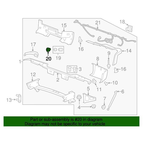 GM 15826946 Housing-Rr Object Sen *Less Finish