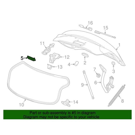 GM 15877980 Bumper-R/Cmpt Lid Otr