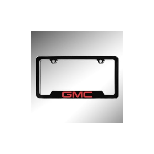 GM 19330377 Red GMC Logo License Plate Holder Acadia Canyon Savana Sierra HD Terrain Yukon XL