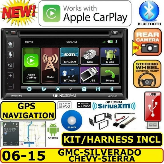 GM 2006-2015 GPS NAVIGATION SYSTEM BLUETOOTH CD DVD USB CAR RADIO STEREO PKG