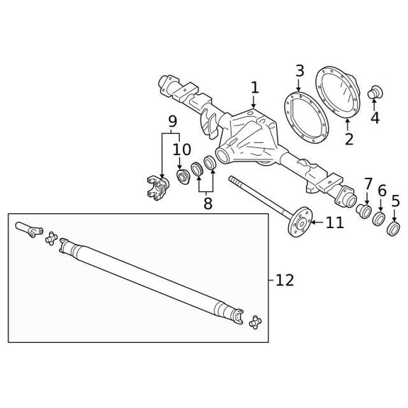 GM 23114032 Yoke Kit-Diff Drv P/Gr
