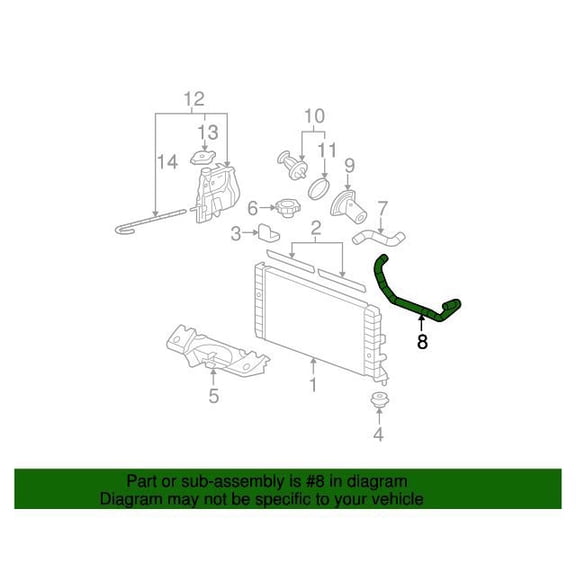 GM 25863877 Hose-Rad Otlt