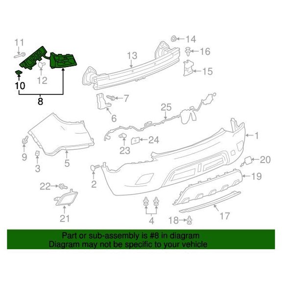 GM 95256263 Guide Asm-Rr Bpr Fascia Otr