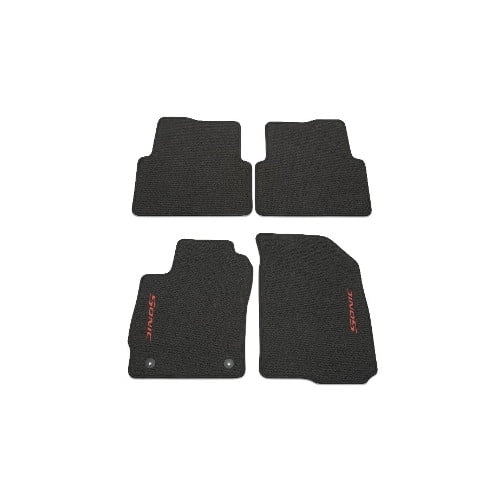 GM 95332034 Front and Rear Carpet Floor Mats Chevrolet Sonic Black