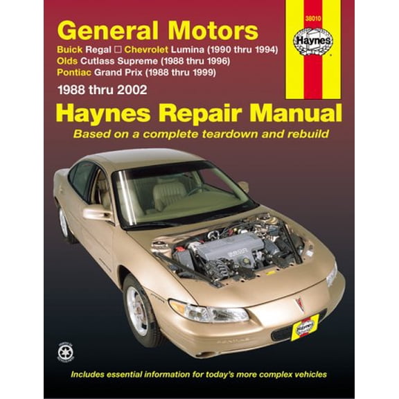 Pre-Owned General Motors: Buick Regal, Chevrolet Lumina, Olds Cutlas Supreme & Pontiac Grand Prix, 1988-2002 Haynes Repair Manual (Paperback) 1563924730 9781563924736