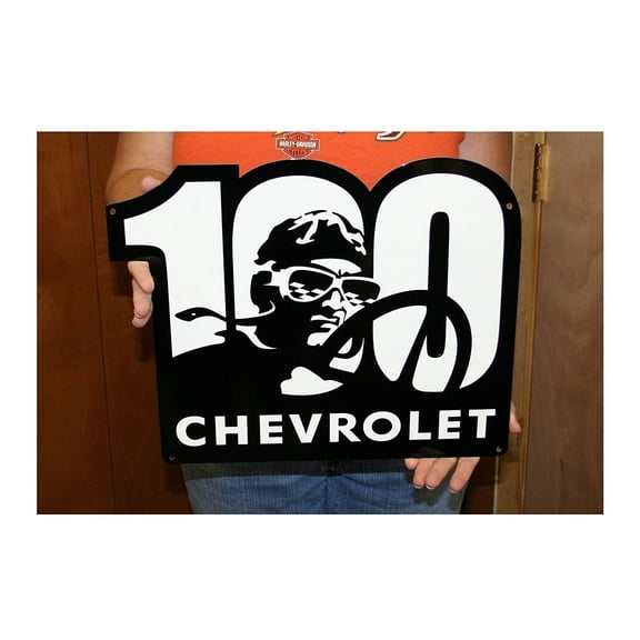 GM CHEVROLET Chevy Racing Centennial Sign 16" 14"