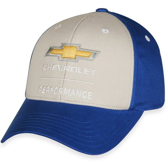 GM Chevrolet Chevy Performance Men's Official Licensed Embroidered Hat Cap (Royal Blue/Grey)