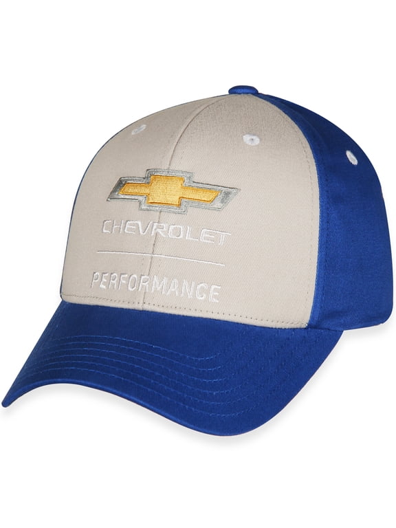GM Chevrolet Chevy Performance Men's Official Licensed Embroidered Hat Cap (Royal Blue/Grey)