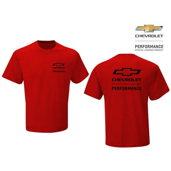 GM Chevrolet Performance Men's Official Licensed Logo Tee T-Shirt - Red (Small)