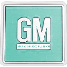 GM Emblem Door Decal Embossed Aqua 1967-1974 Camaro Nova Impala Firebird GTO
