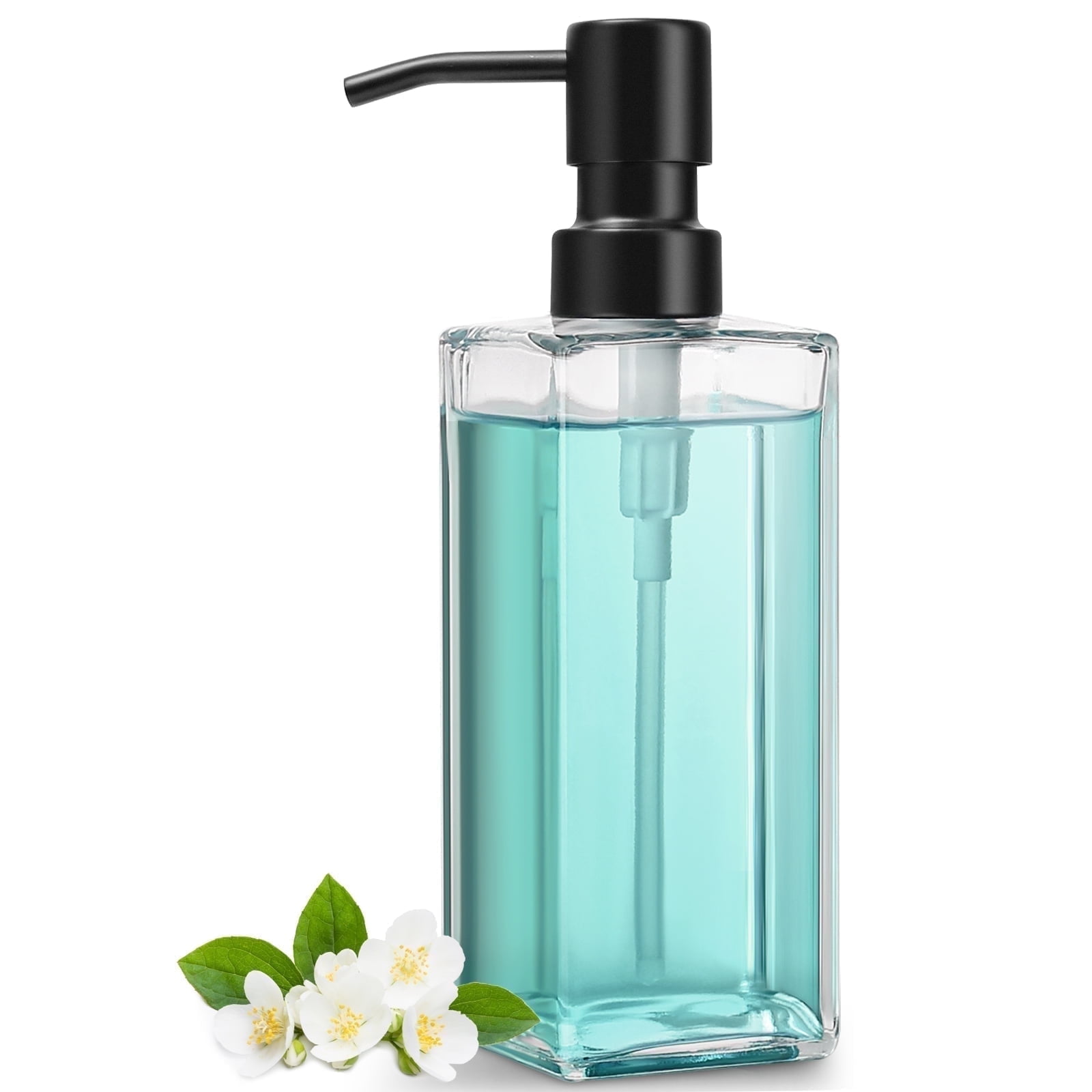 GM GMISUN Clear Glass Soap Dispenser Hand Soap Dispenser for Kitchen 12oz