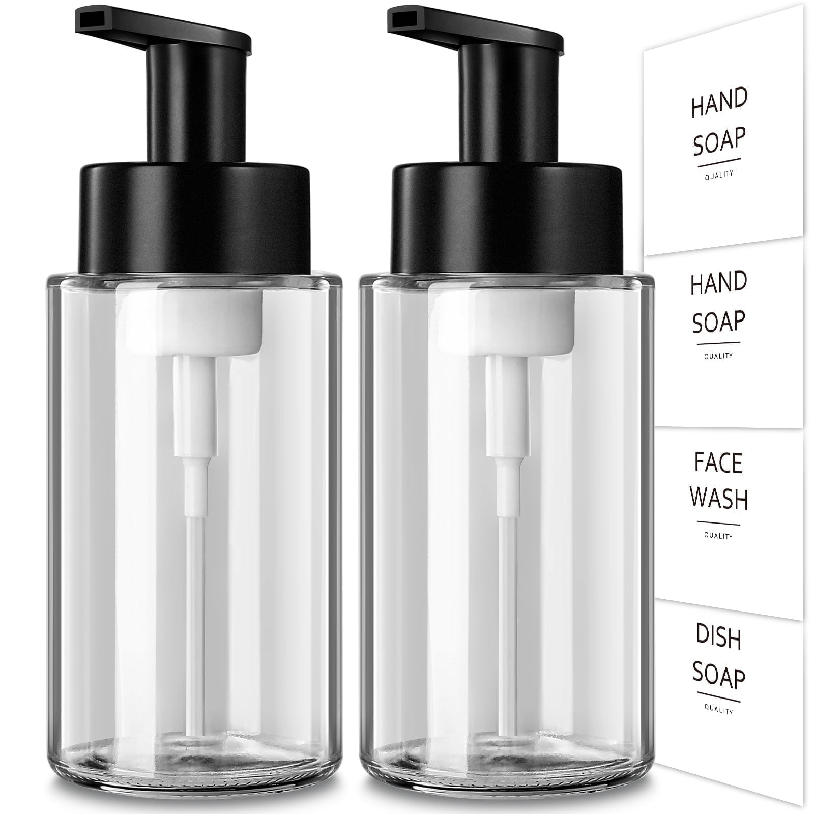 GM GMISUN Glass Foam Soap Dispenser 10oz Hand and Dish Soap Bottle for Kitchen and Bathroom