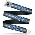 thumbnail image 1 of GM General Motors Belt, Seatbelt Buckle Belt, 1929 Chevrolet Bowtie Logo Stripe Blue Silver Blue, Youth 22 to 32 Inches, 1 of 9