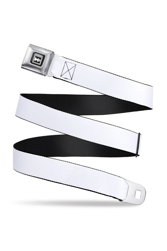GM General Motors Belt, Seatbelt Buckle Belt, Hummer H2 Logo White, 30 to 44 Inches