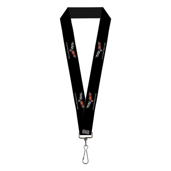 GM General Motors Lanyard, C6 Logo Repeat, Elastic