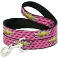 thumbnail image 1 of GM General Motors Pet Leash, Dog Leash, Chevy Gold Bowtie Logo Pink, 6 Feet Long 1.5 Inch Wide, 1 of 4