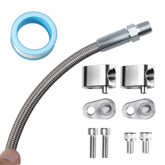 GM LS Series Coolant Steam Vent Kit - Includes Braided Hose, Fittings, Bolts & O-Rings