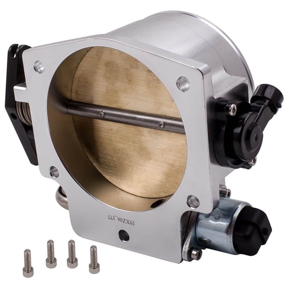 GM LS1 LS2 LS3 LS6 LS7 LSX 102mm Throttle Body Assembly w/ TPS & IAC - Billet CNC Aluminum - Cable Drive - Fits 4-Bolt Intake Manifold - SKU 05342139