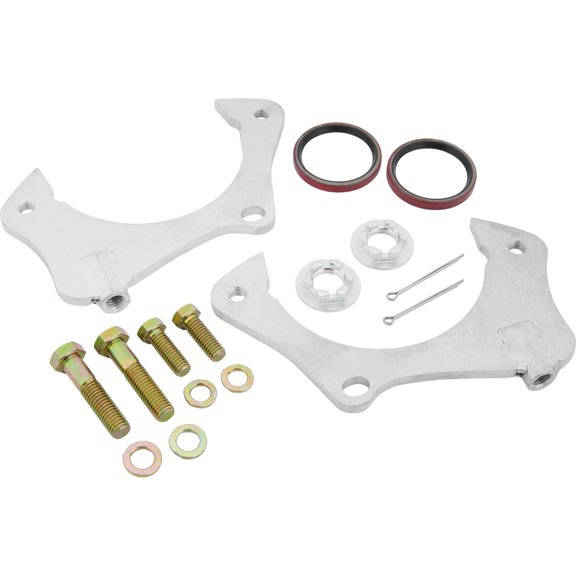 Speedway Motors GM Midsize Caliper Bracket Set for Mustang II Spindle, 7.00 Inch Hole Centerline, .31 Inch Thick Steel Mounting Plates, Disc Brake Conversion
