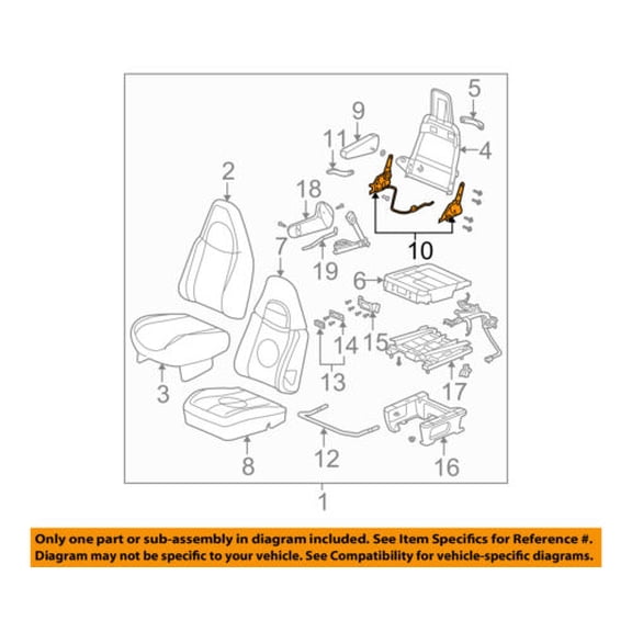 GM OEM Front Seat-Recliner Left 19127957