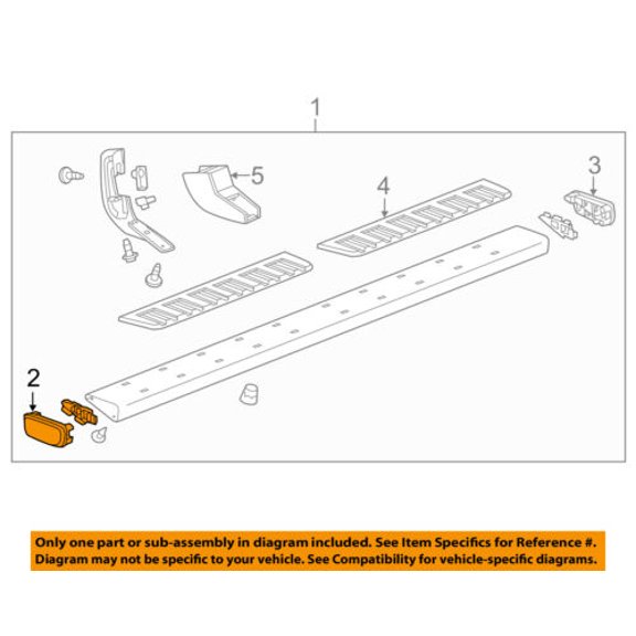 GM OEM-Step Bar Front Cap Left 22876240
