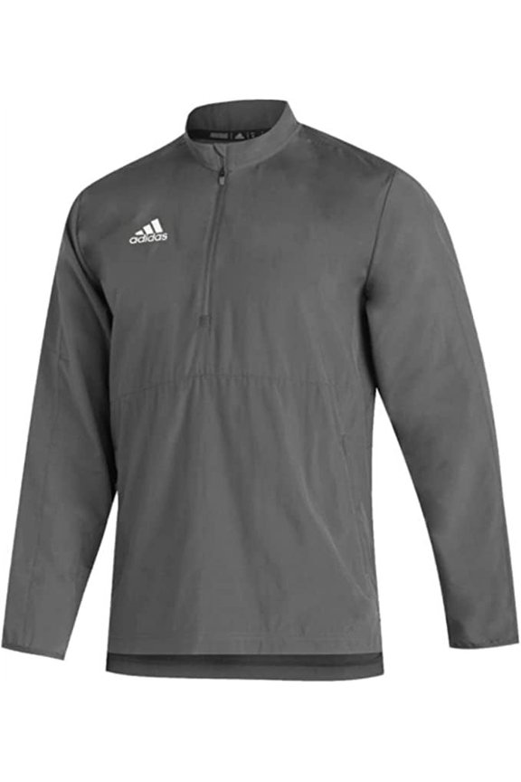 GM1850 Adidas Man's Sideline 21 LS 1/4 Zip Team Grey Four/White M