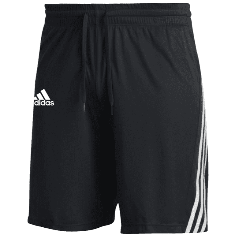 GM2365 Adidas Men's 3-Stripes Knits Shorts Black/White 4XL