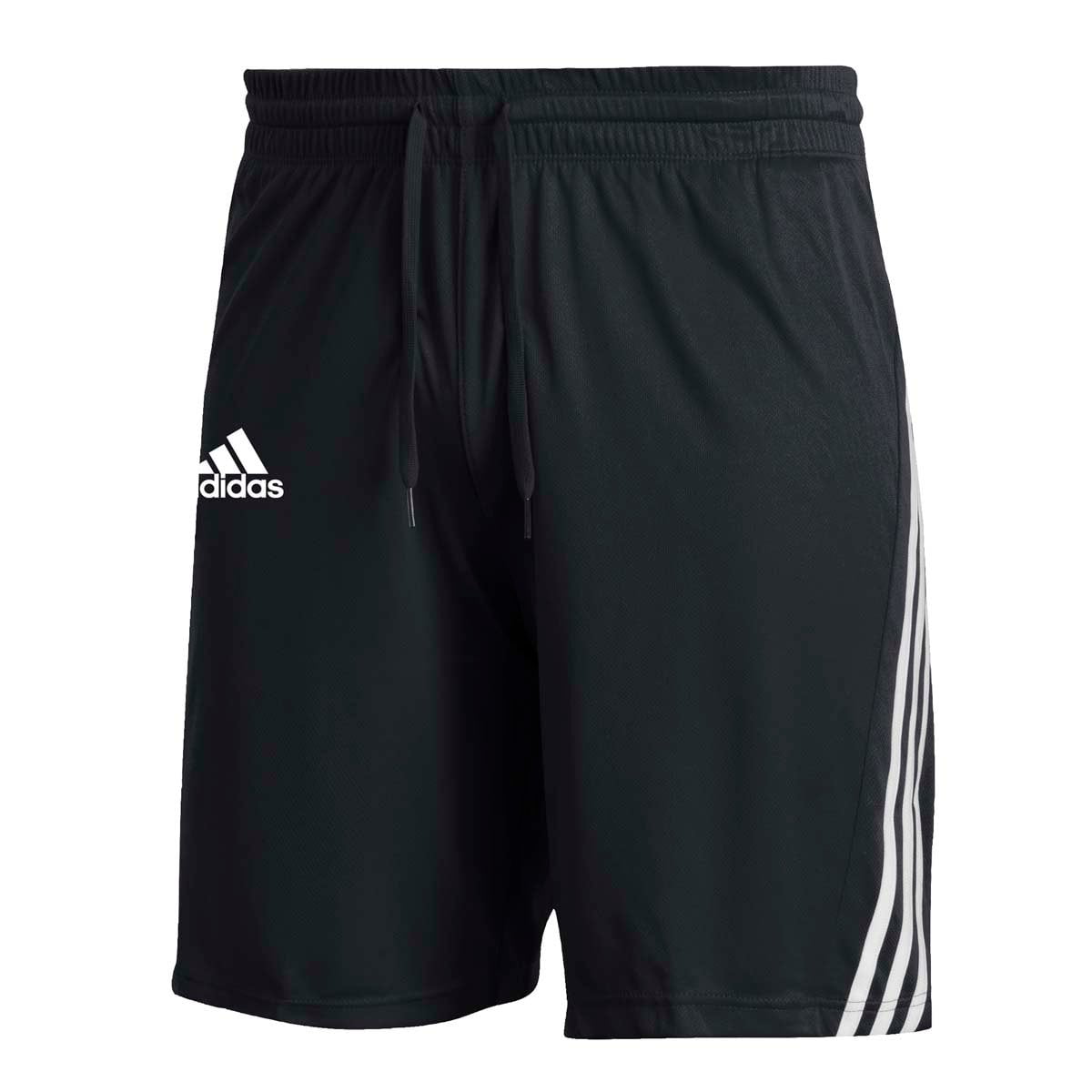 Adidas Team 3 Stripe Knit Shorts, Comfortable Training Wear, Navy
