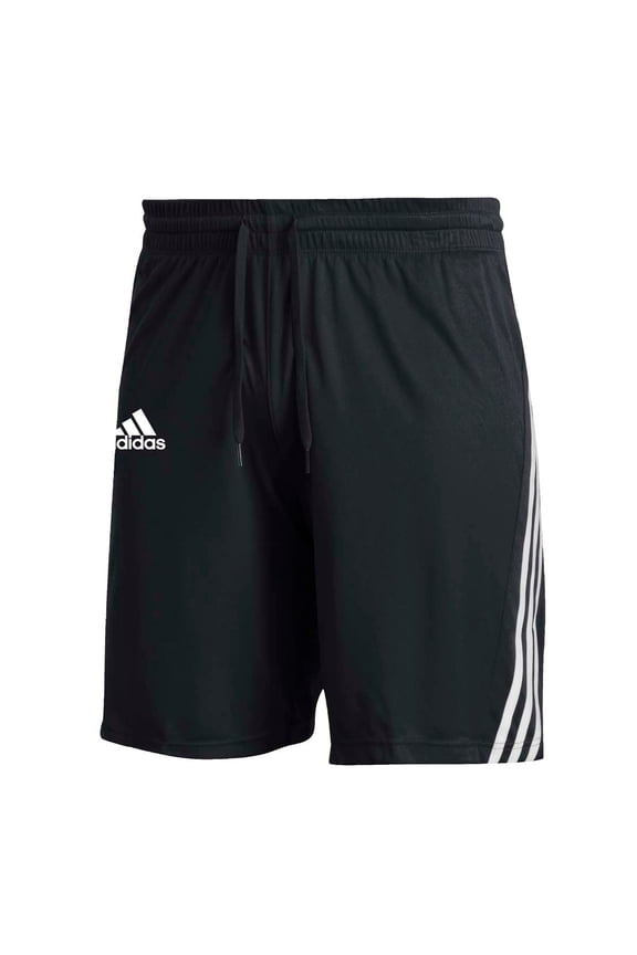 GM2365 Adidas Men's 3-Stripes Knits Shorts Black/White M